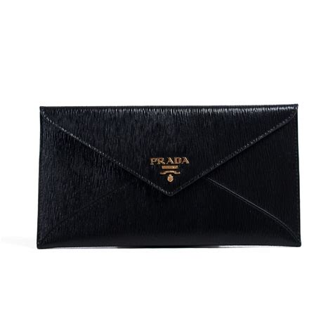 Prada saffiano envelope clutch